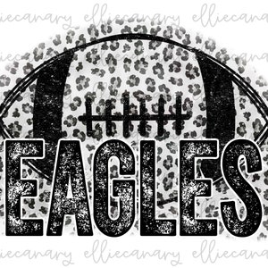 Football Eagles PNG Sports Mom Team Spirit, Digital Download, Sublimation Design Football Leopard Cheetah Print