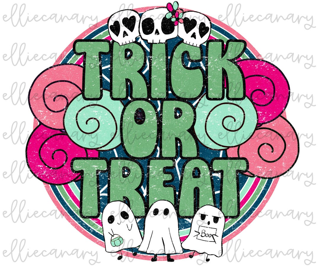 Trick or Treat PNG, Spooky Halloween Design (digital Download) - Etsy