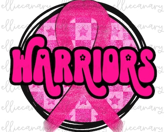 Pink Out Warrior Football PNG: Breast Cancer Awareness Design (Digital Download)