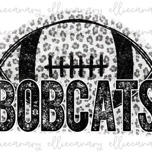 Football Bobcats PNG Sports Mom Team Spirit, Digital Download, Sublimation Design Football Leopard Cheetah Print