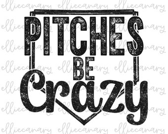 Pitches Be Crazy Softball PNG: Leopard Cheetah Print (Digital Download)
