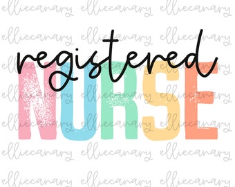 RN PNG, Registered Nurse, Digital Download, Sublimation Design, Instant Download, Career