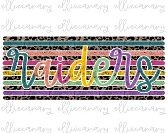 Go Raiders Leopard Cheetah Print PNG: Sports Mom Sublimation Design (Digital Download