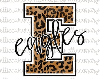 Go Adler PNG Sport Mom Teamgeist, digitaler Download, Sublimationsdesign Leopard Letter Football Baseball Fußball