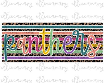 Go Panthers Leopard Print PNG: Sports Mom Team Spirit (Digital Download)