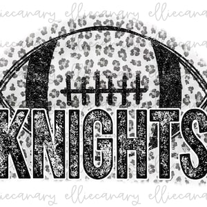 Football Knights PNG Sports Mom Team Spirit, Digital Download, Sublimation Design Football Leopard Cheetah Print