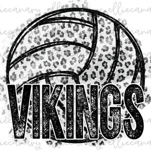 Go Vikings Volleyball PNG: Leopard Cheetah Print (Digital Download)