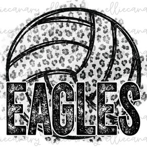 Go Eagles Volleyball PNG: Leopard Print Team Spirit (Digital Download)