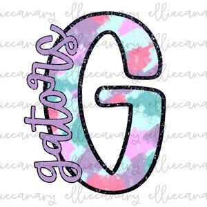Mascote Jacarés PNG, Mascote Esportivo Mãe, Espírito de Equipe, Download Digital, Design de Sublimação, Letra de Mascote, Tinta Pastel com Glitter Imitável