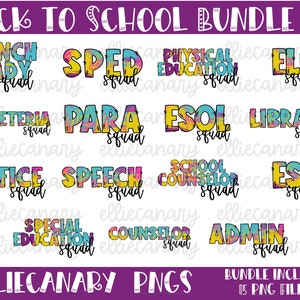 School PNG Bundle #6 Teacher Designs, Back to School, Digital Download, Sublimation Design