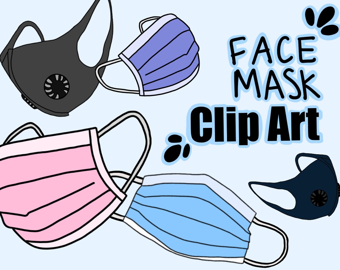 Face Mask Clip Art Etsy
