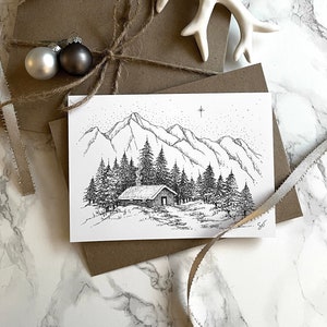 Cabane d’hiver - Jeu de 10 cartes de Noël