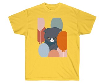 Funny Angry Cat T-shirt: Don't Mess With Me, Balloons
