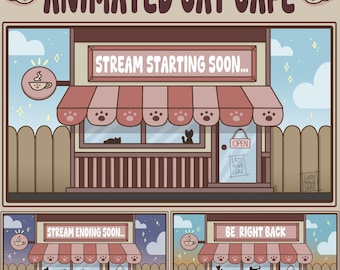 Cat Cafe Animated Stream Bundle