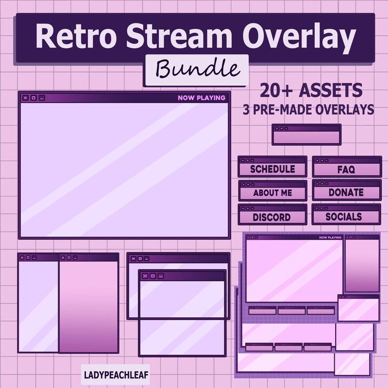 Side Stream Purple Color Retro Purple Stream Bundle - Etsy