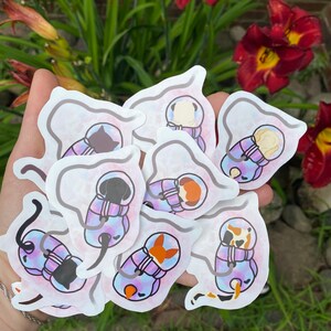 Adesivos de astronauta espacial/astronautas animais/adesivo personalizado para animais de estimação/adesivos de vinil à prova d'água/adesivos de papel/presentes para adolescentes/todas as ocasiões/