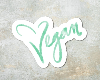 Vegan Sticker, Plant Based, Waterproof Vinyl Matte Laptop Waterbottle Decal