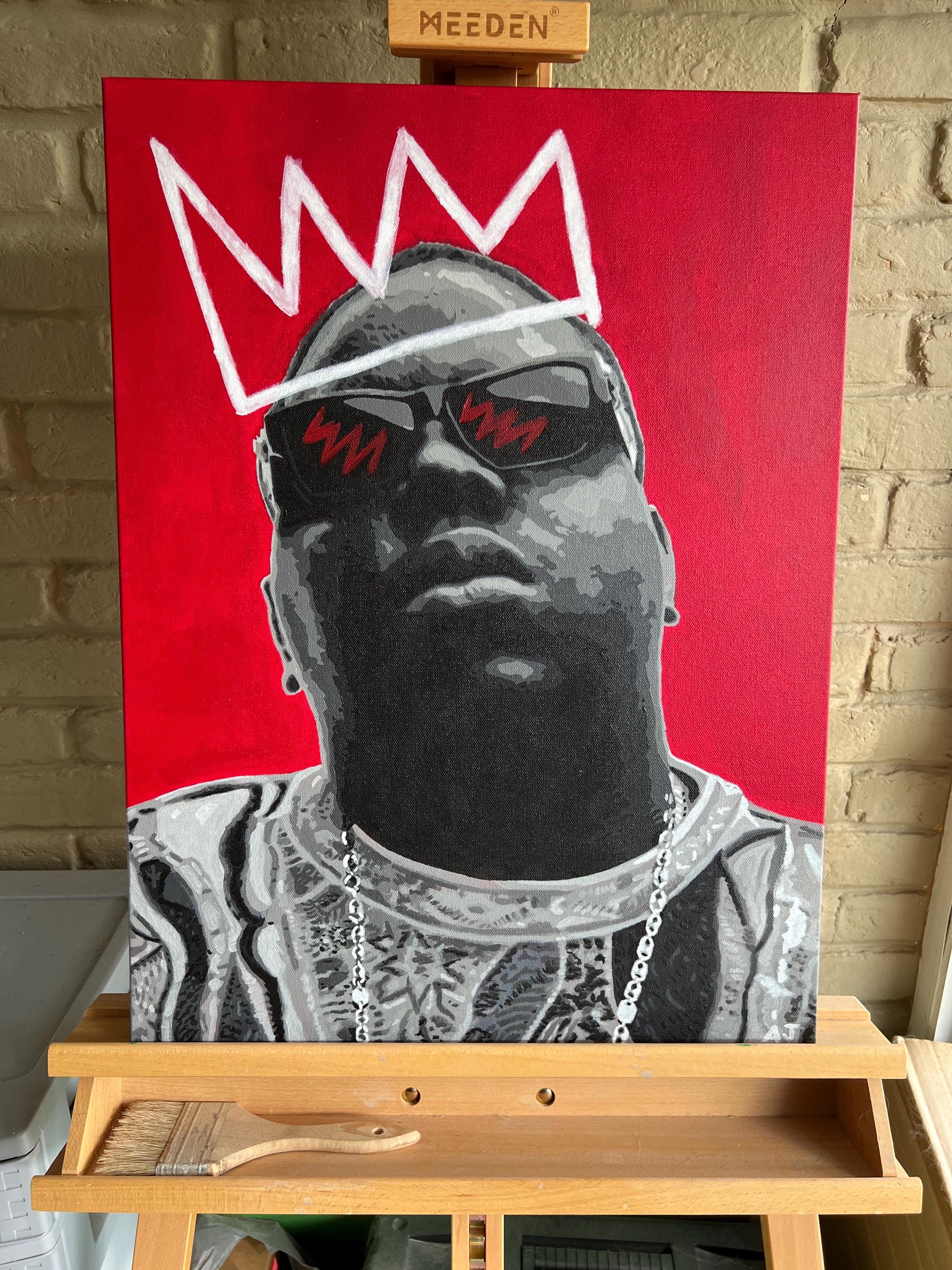 Notorious B.I.G. Pop Art Painting: Biggie Smalls Portrait on
