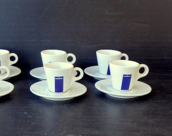 4 cups and  saucer for  coffee, Lavazza brand, Made in Italy, capacity 70ml