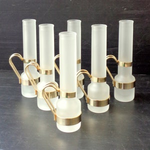 6 Vintage Italian serve Limoncello  glasses, vintage liqueur glasses, Amaro Italian drinking, barware decor, restaurant Italian