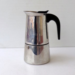 Italian large inox 18-10 coffee maker espresso machine, brand Guido Bregna, Kitchenware, Barista, old coffee maker collectibles