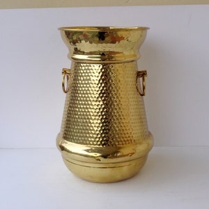 Italy large Umbrella Stand Vase Plant Large ornate brass Umbrella Stand, outdoor farmhouse rustic decor
