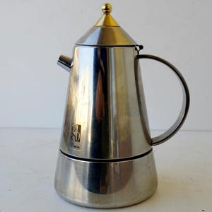 4 cups,Italian  inox 18-10 coffee maker espresso machine, Kitchenware, brand Guido Bergna Barista,  coffee maker collectibles