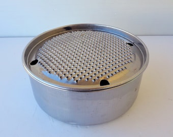 Italian Round Steel Cheese Grater Box for Parmesan Cheese. 