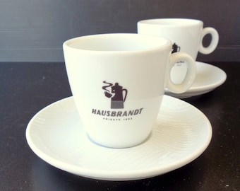 2 tazze per cappuccino con piattini,marca HAUSBRANDT,Made in Italy,capacità 150ml,mai usate