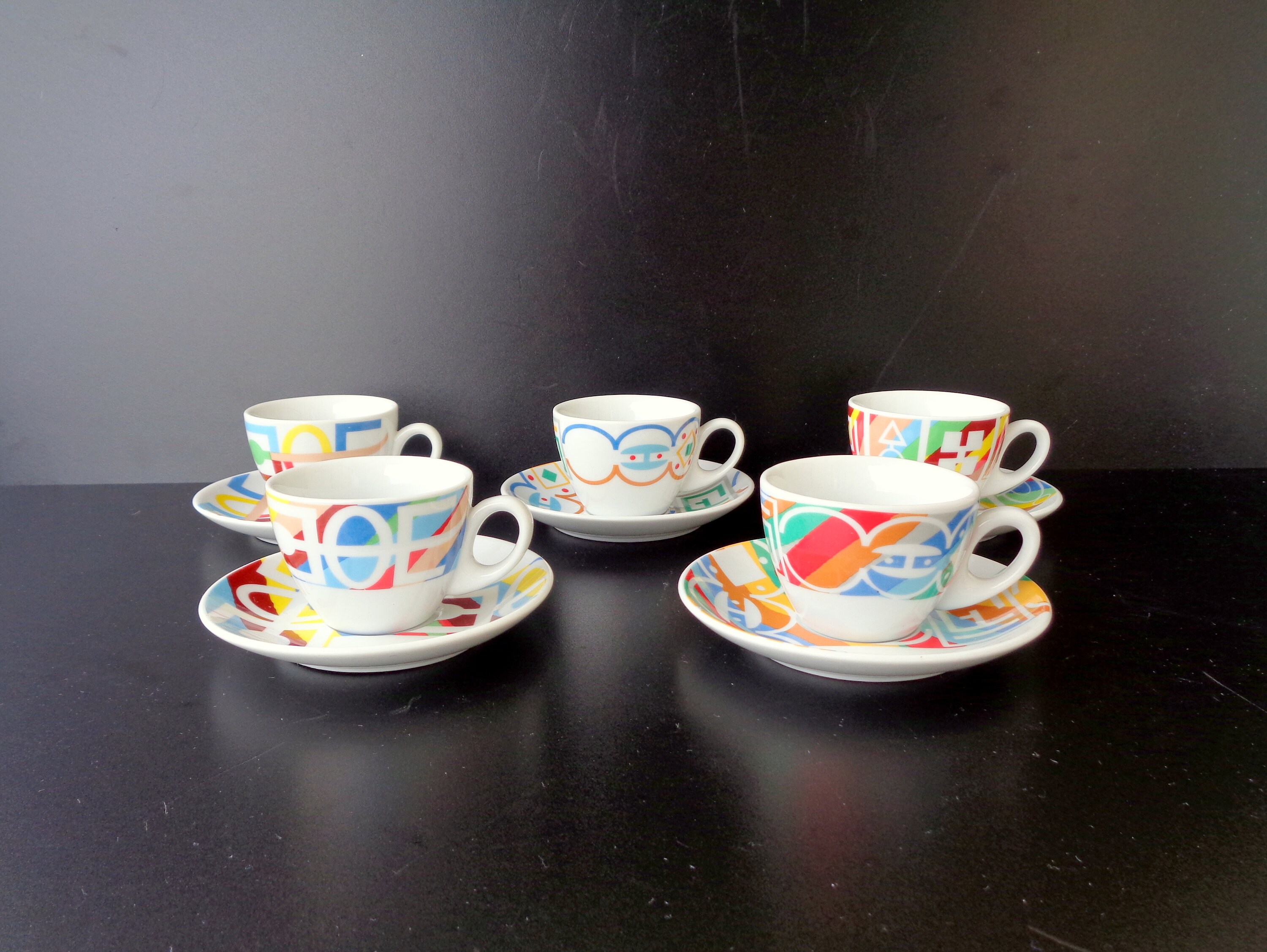 Lot De 5 Tasses Expresso 100 Ml Faïence – Sans Anse, Paroi Épaisse, Cadeau Café Amateurs