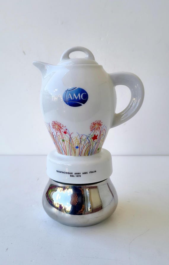 Cups AMC Brand Porcelain Coffee Maker With Stainless Steel Base
