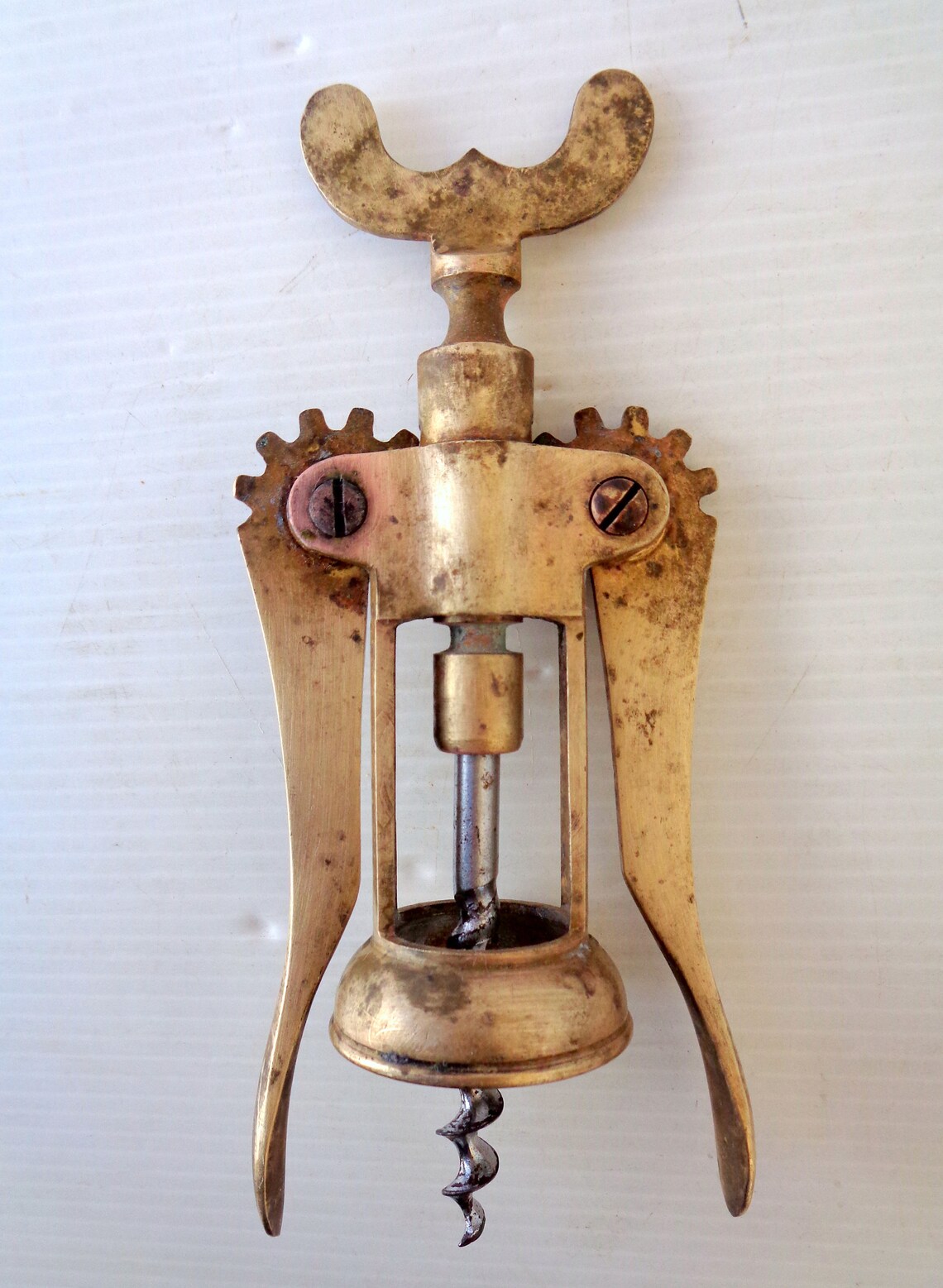 Vintage Brass Corkscrew Made in Italy From the 1980s Length Etsy