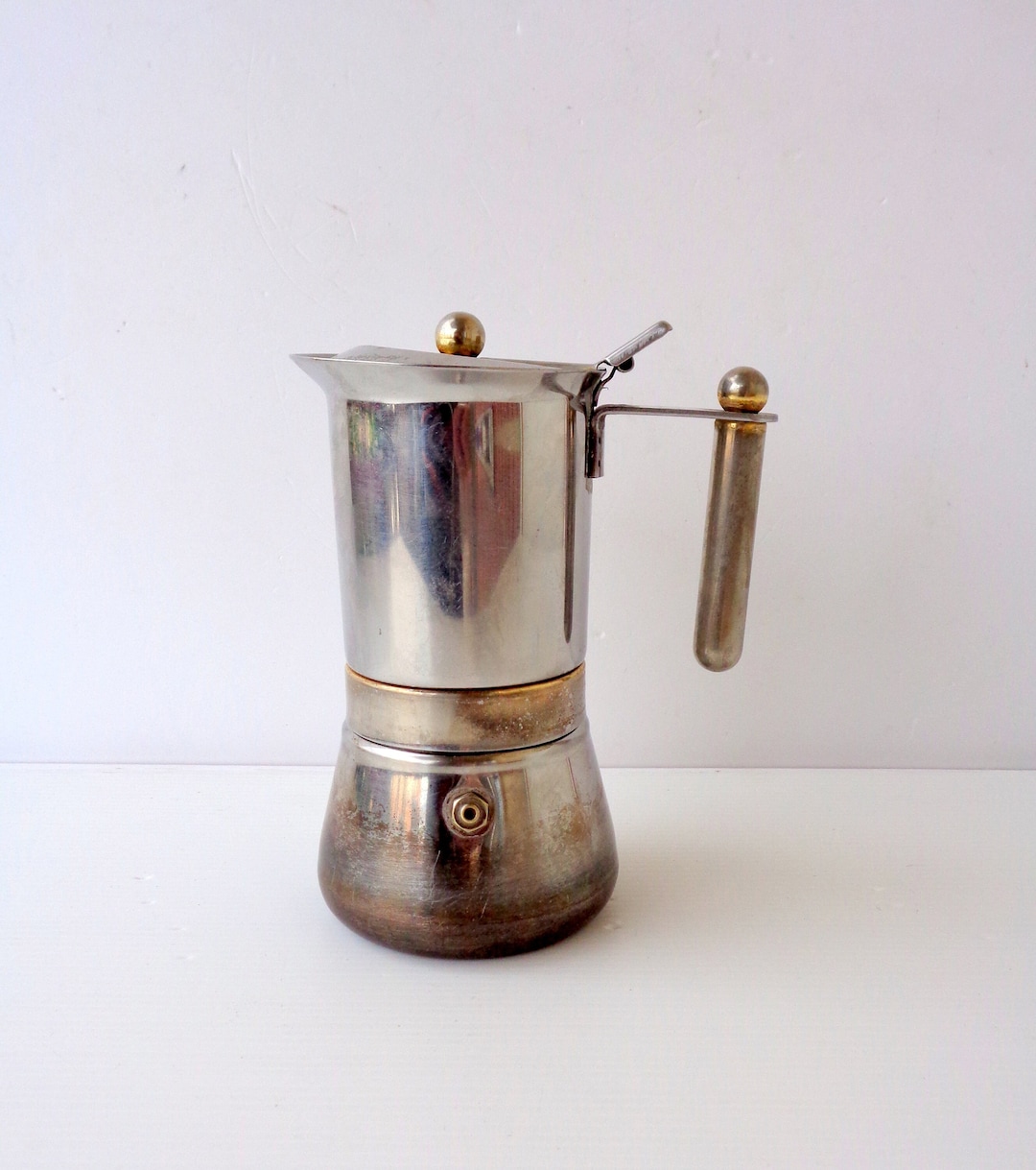 Vev Vigano Coffee Maker in 18/10 Stainless Steelheight 17 Cm Etsy