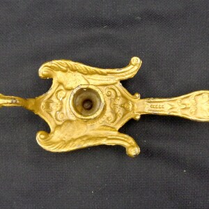 Antica Bugia, in gilded metal, in the shape of a swan, Vintage Italy 40s, length 21cm image 2