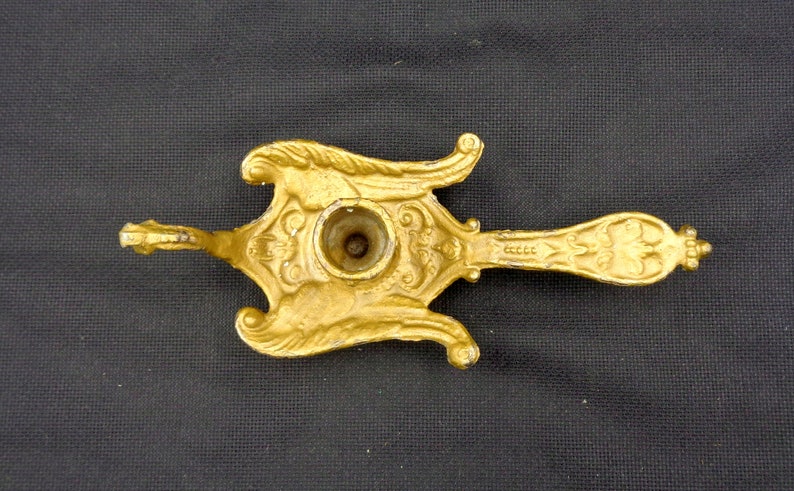 Antica Bugia, in gilded metal, in the shape of a swan, Vintage Italy 40s, length 21cm image 2