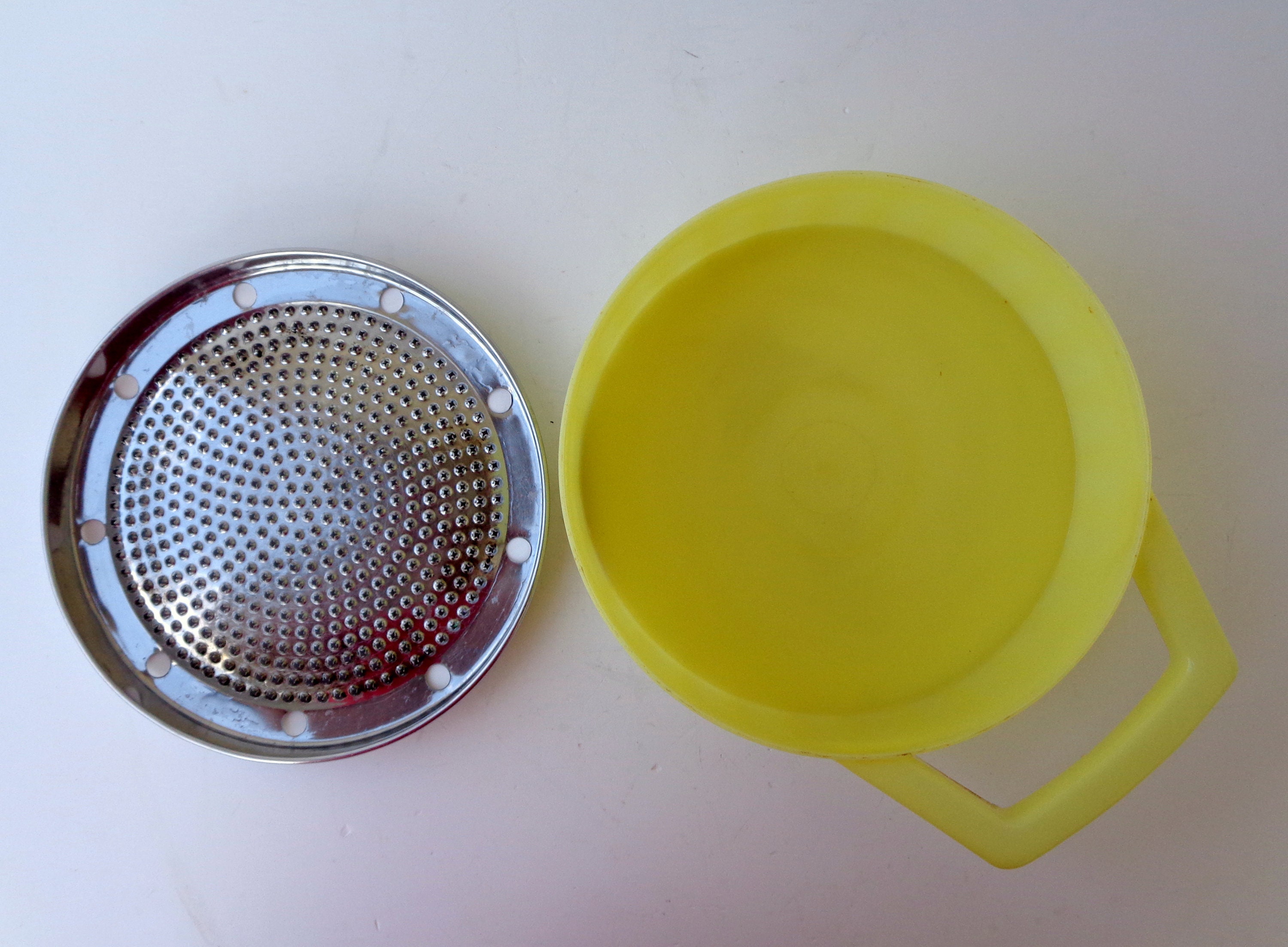 Vintage 1970s Italian Round Steel Cheese Grater Box for Etsy