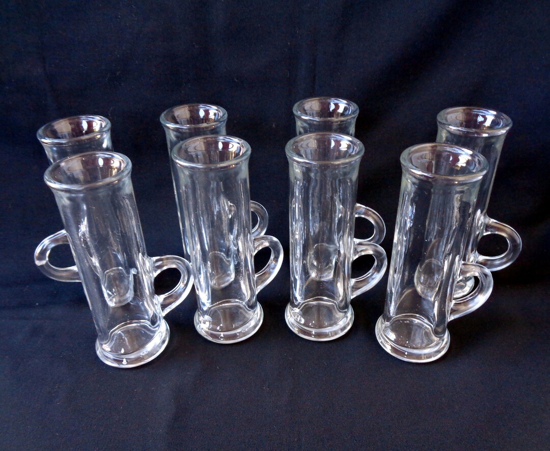 6 Vintage Italian Serve Limoncello Clear Glass Glasses Etsy
