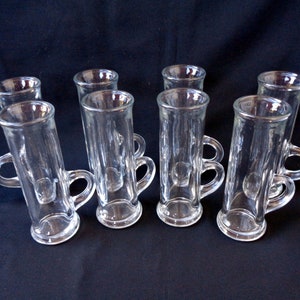 6 Vintage Italian serve Limoncello clear glass glasses, vintage liqueur glasses, Amaro Italian drinking, barware decor, restaurant Italian