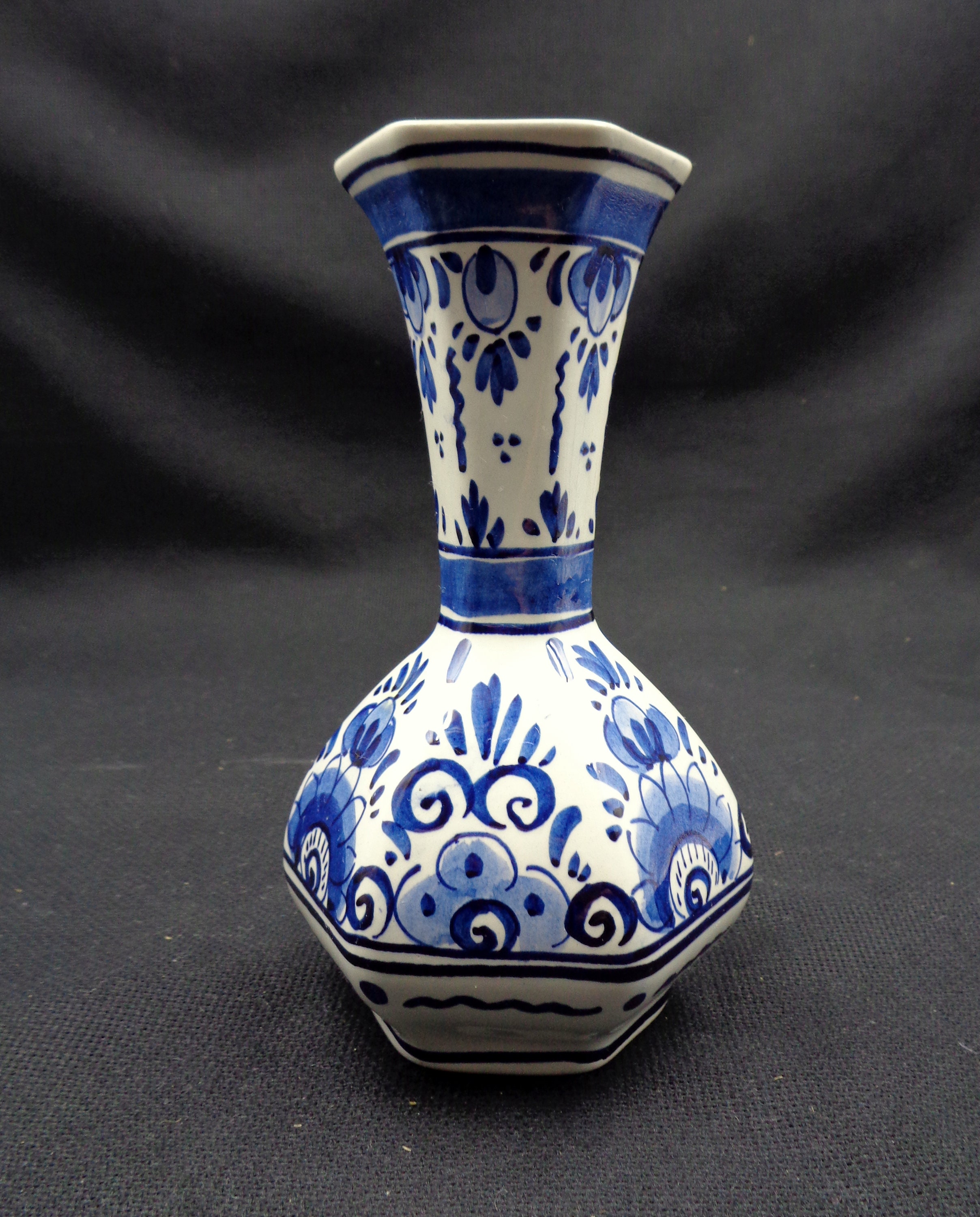 Ceramic Flower Holder Worked and Hand Painted Height 16cm Etsy