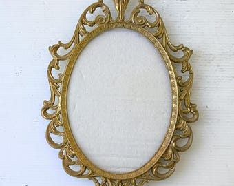イタリア製　真鍮製フレーム ヴィンテージフレーム、真鍮製、バロックスタイル、60年代のイタリア製