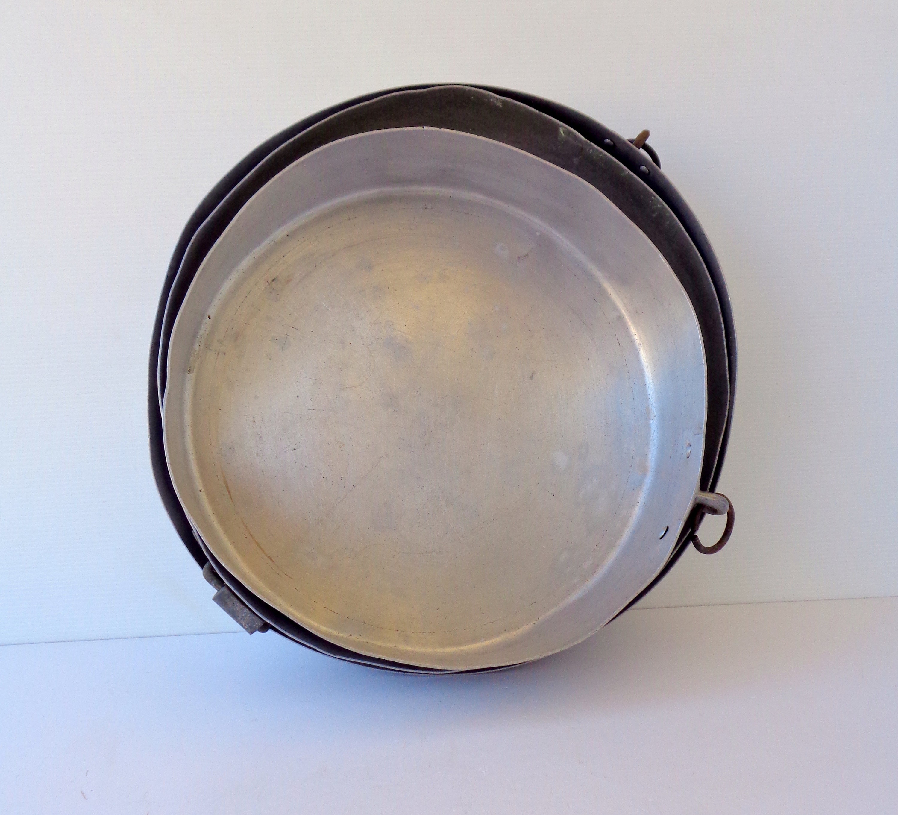 3 Old round oven pans in antique Aluminum Vintage Italian Etsy