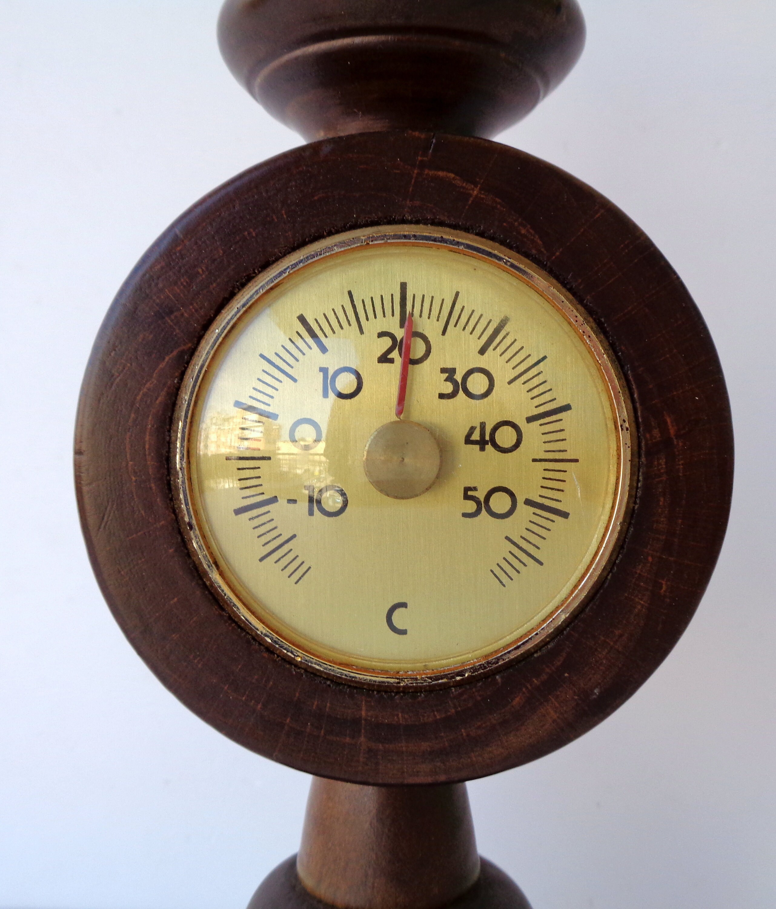 Old table thermometer Made in Italy 1940s in walnut wood Etsy