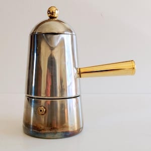 3 CUPS Collectible Brand Lavazza,linea Carmensita,Italian large inox18 10 coffee maker espresso,ideal gift for lover espresso, capacity240ml