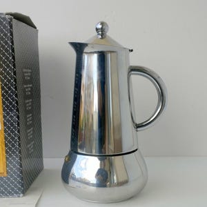 12 cups , Italian coffee maker, 3B s.r.l. in 18/10 stainless steel , espresso machine, Kitchenware, Barista,  , new never used