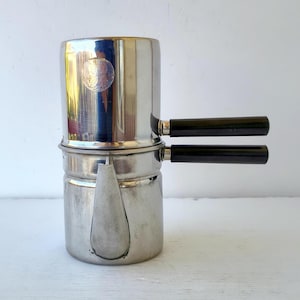 4 cups, NANNI , Neapolitan coffee maker, completely in steel inox , height 17cm, capacity 300ml,  like new