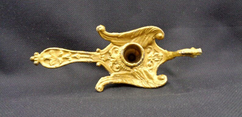 Antica Bugia, in gilded metal, in the shape of a swan, Vintage Italy 40s, length 21cm image 3