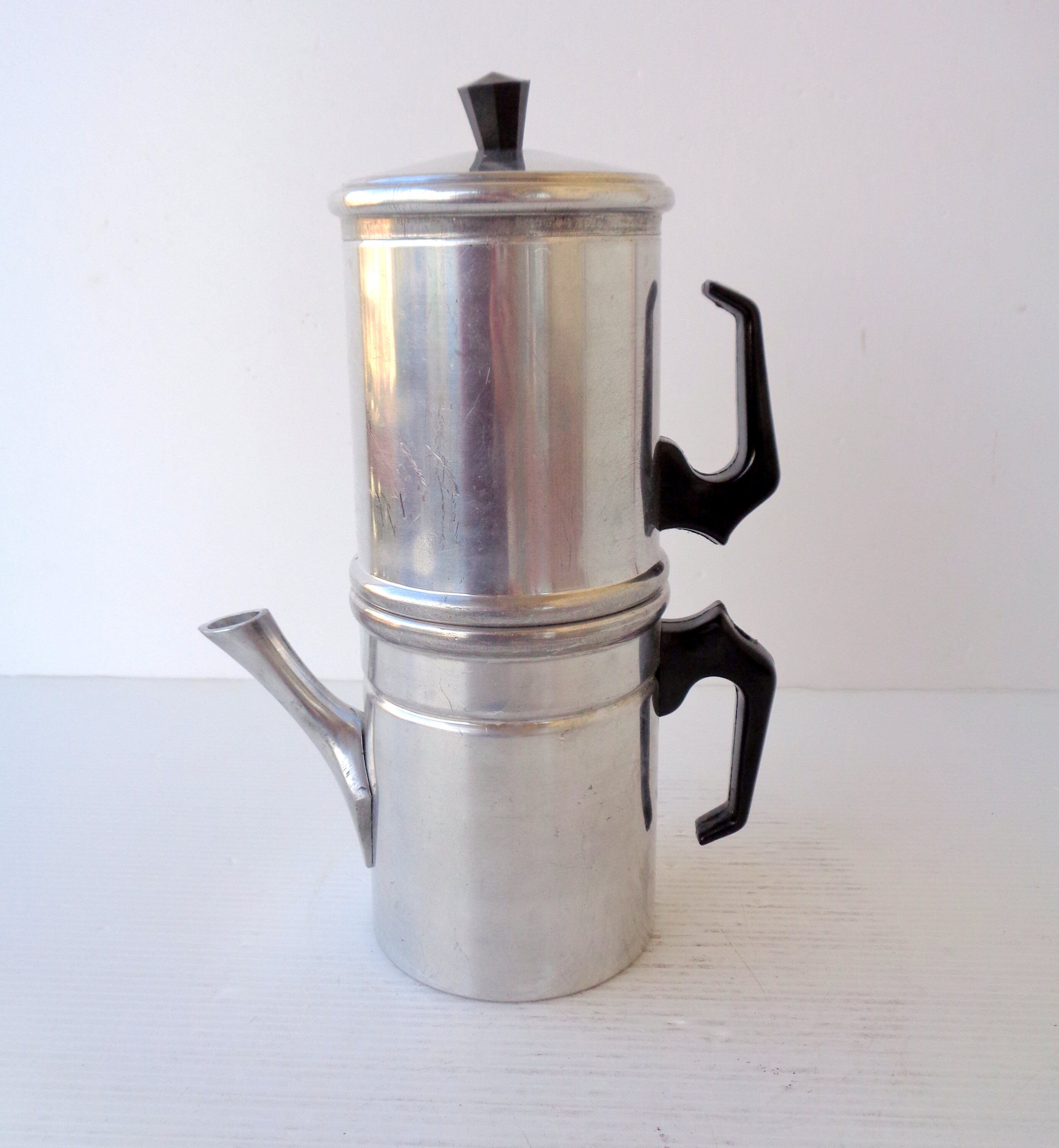 ILSA Brand Old Neapolitan Coffee Maker Completely in Pure Aluminum 6 Cups Height 23cm Capacity 450ml Etsy