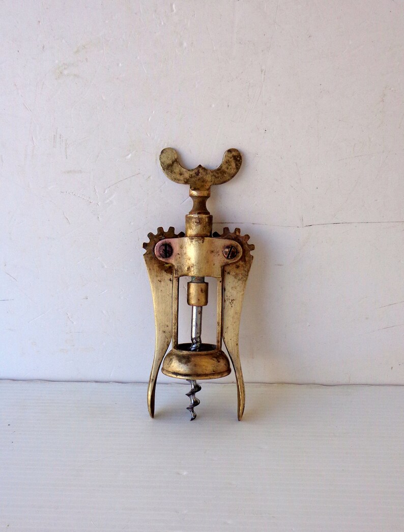 Vintage Brass Corkscrew Made in Italy From the 1980s Length - Etsy