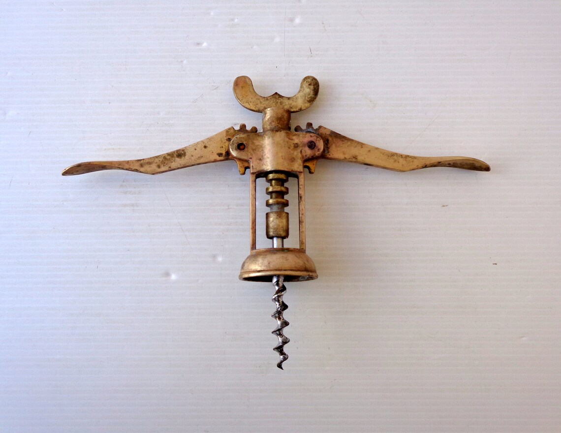 Vintage Brass Corkscrew Made in Italy From the 1980s Length - Etsy