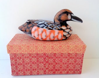 Vintage Wooden Duck, Duck Decor, Duck Figurine, Wood Carved Duck, Wood Duck, Wooden Decor, Duck, Home Decor Ducks lover gift